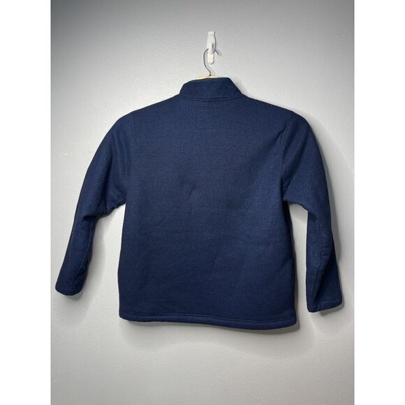 Orvis Men's 1/4 Zip Fleece Lined Warm Blue Pullover SZ L Pockets - Picture 3 of 12